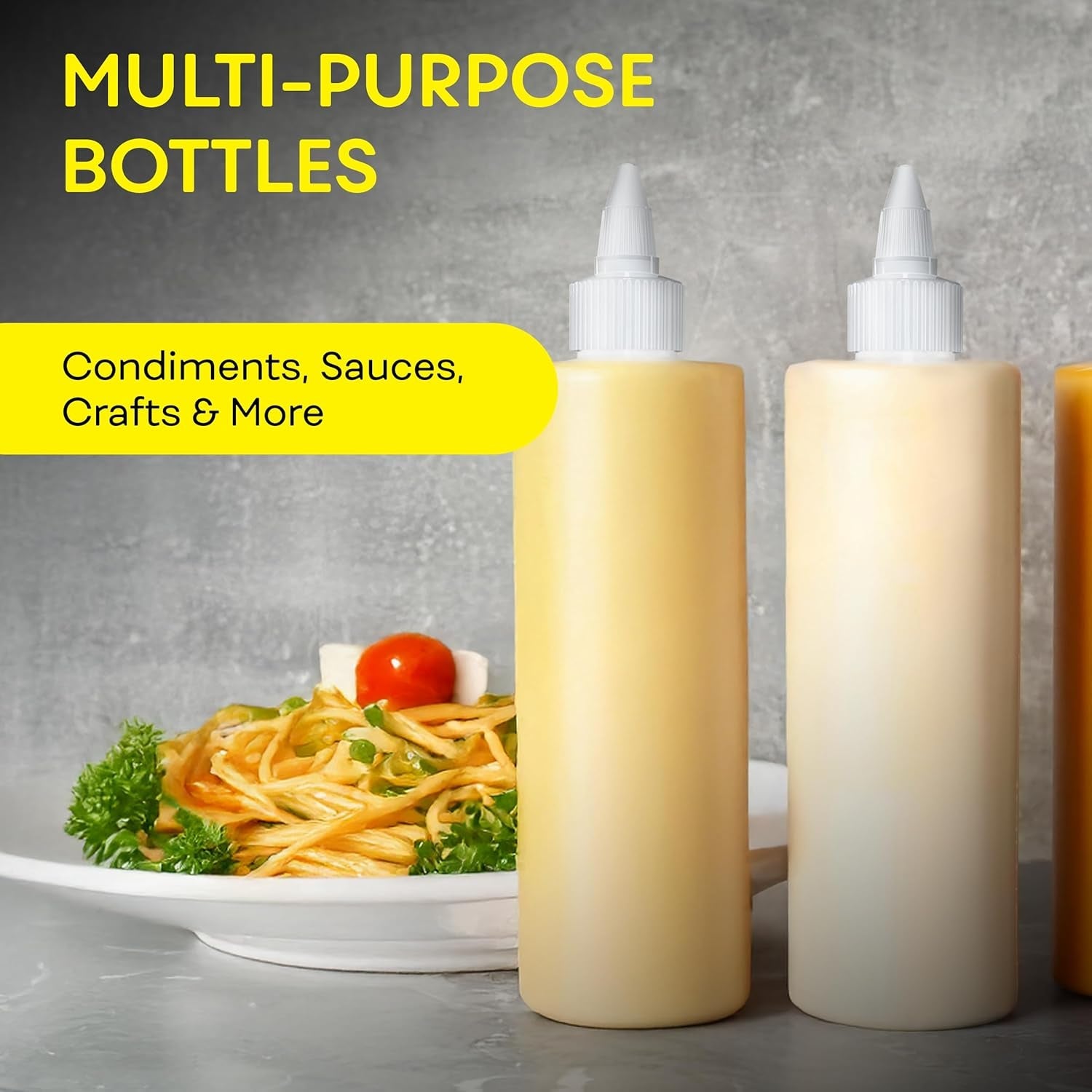 condiment-squeeze-bottles-16-oz-empty-squirt-bottle-with-twist-top-cap-leak-proof-great-for-ketchup-mustard-syrup-sauces-dressing-oil-arts-and-crafts-bpa-free-plastic-4-pack