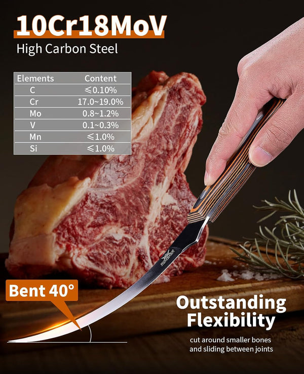 Professional Boning Knife and Fillet Knife Set 2 with Gift Box5