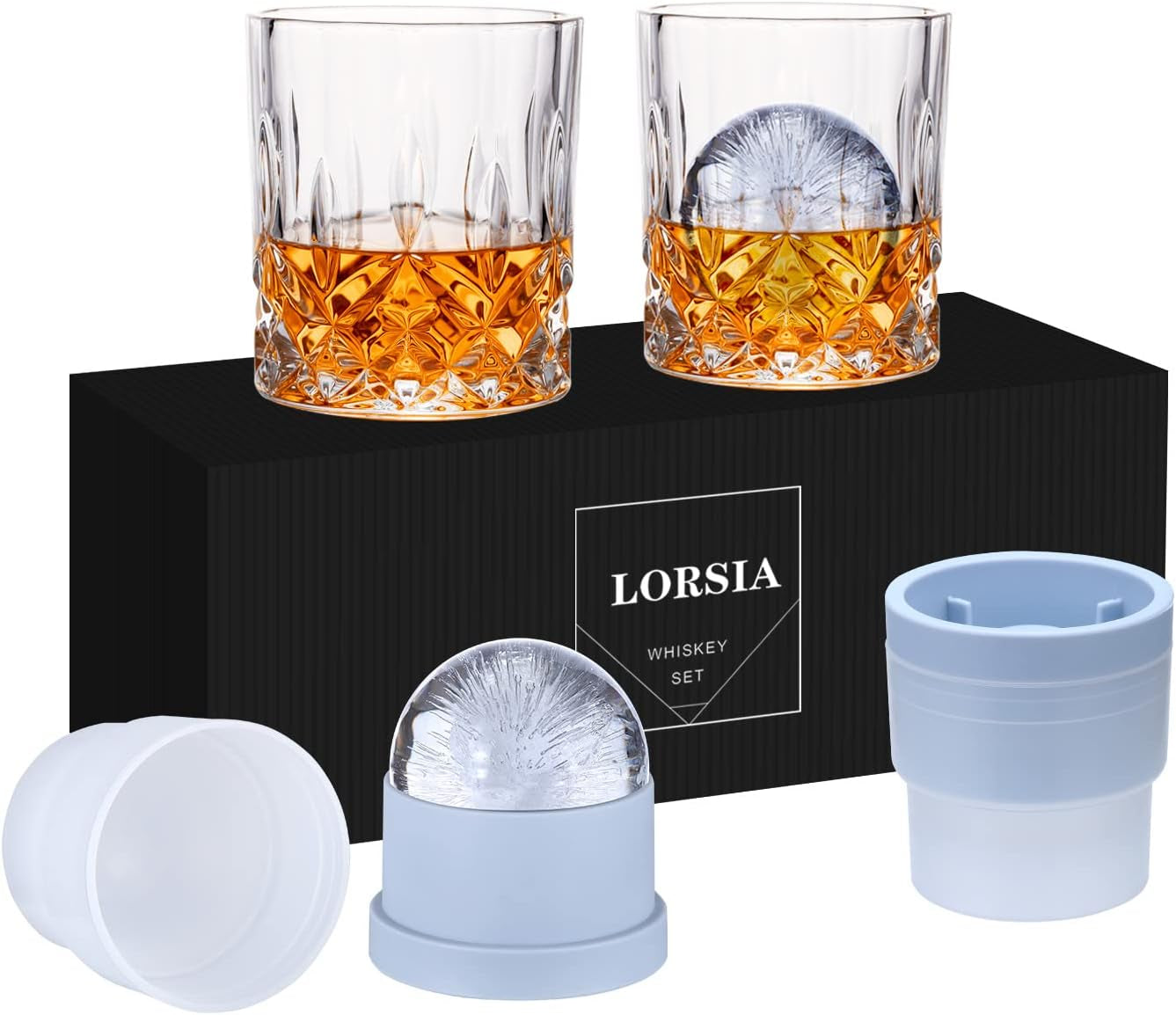 whiskey-rocks-glass-set-of-4-2-crystal-bourbon-glasses-2-round-big-ice-ball-molds-in-gift-box-10-oz-old-fashioned-glasses-for-scotch-cocktail-rum-cognac-vodka-liquor-unique-gifts-for-men
