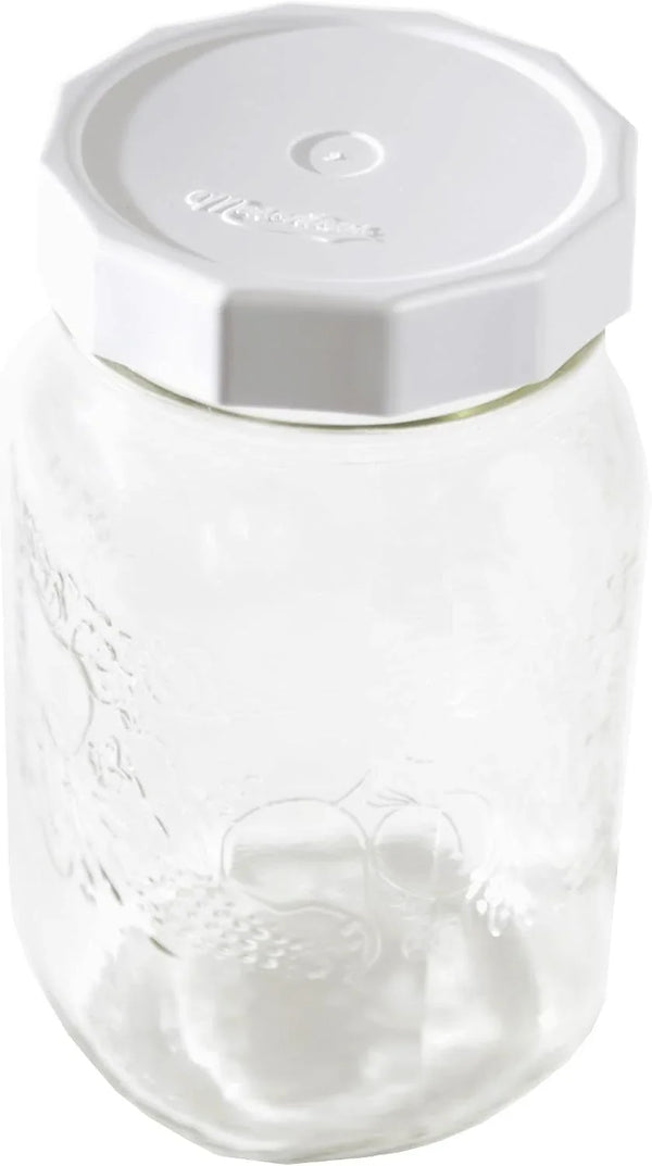 Tough Tops - Ball Wide Mouth Mason Jar Lids Plastic Leakproof - Bpa-Free White Plastic Mason Jar Lids - Reusable Dry Canning Lids Fit Ball Jars (Ball Mason Jars Not Included)8
