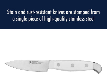 Henckels Statement 15-Pc Knife Set, Razor-Sharp, German Engineered, White | Informed by 100+ Years of Mastery. Dishwasher Safe, Comfortable Grip Ideal for Everyday Cooking. High Quality Stainless Steel6