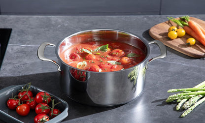 10 Pcs Stainless Steel Pots and Pan Sets for Various Cooking Needs | 5 Ply Clad, Compatible with All Cooktops, PTFE, PFAS and PFOA Free, Dishwasher Safe, Oven Safe up to 800F5