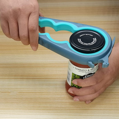 Jar Opener for Weak Hands, Seniors with Arthritis, 5 in 1 Bottle Opener | Multi-Use Lid Opener Set with Non-Slip Rubber Gripper Pad & Wine Opener, Great for Senior Parents, Grandparents or Loved Ones2