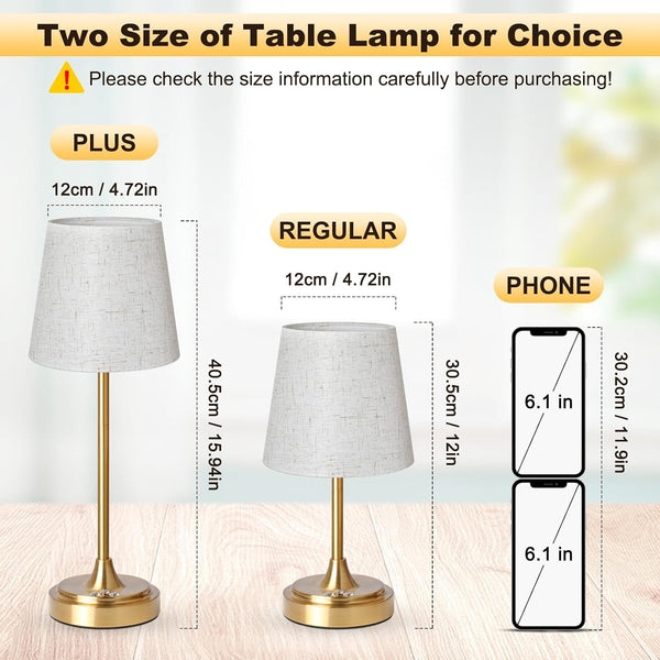 Cordless Table Lamp Rechargeable,5000Mah Battery Operated Desk Lamp,3 Colors & 7 RGB Stepless Dimmable,Touch Control Ambient Light for Bedside,Bedroom,Dining Room,Living Room,Gold,Flaxenshade7