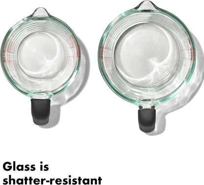 OXO Good Grips Glass Measuring Cup Set, 2 Cup & 4 Cup with Non-Slip Handle2
