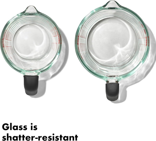 OXO Good Grips Glass Measuring Cup Set, 2 Cup & 4 Cup with Non-Slip Handle2