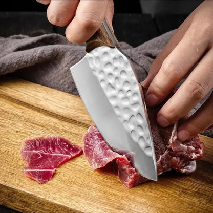 Meat Cleaver, 4.5 Inch Stainless Steel Forged Knife Handmade Kitchen Chinese Chef Meat Slicing Knives7
