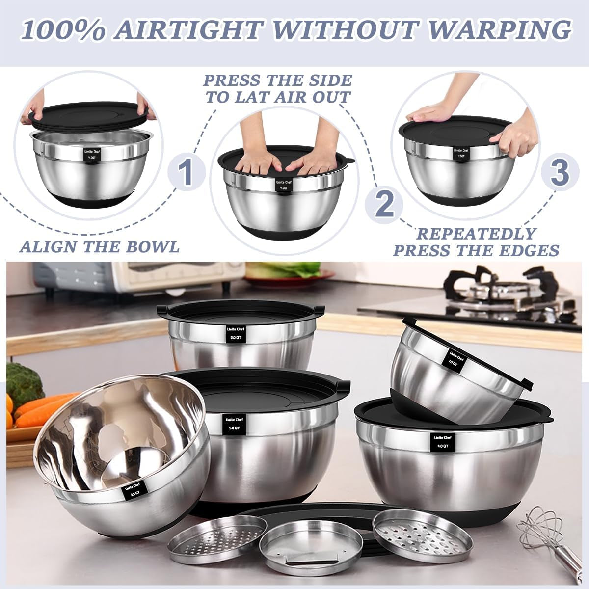 mixing-bowls-with-airtight-lids-set-8pcs-stainless-steel-nesting-bowls-set-3-grater-attachments-non-slip-bottoms-size-5-4-3-5-2-1-5qt-for-baking-mixingblack