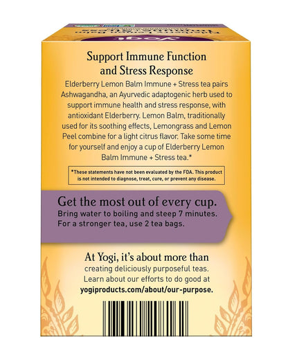 Yogi Tea, Tea Immune Stress Elderberry Lemon Balm Organic, 16 Count4