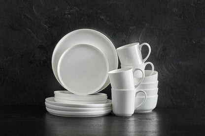 5266100 Samantha Chip-Resistant 16 Piece Set, Service for 4 White5