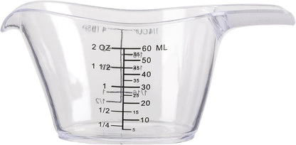2 Oz Measuring Cup, 1/4 Cup Acrylic Measuring Cups, Clear1