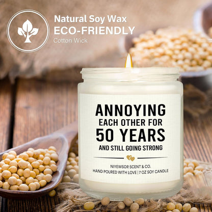 50Th Wedding Anniversary Couple Gifts, 50Th Anniversary Candle3