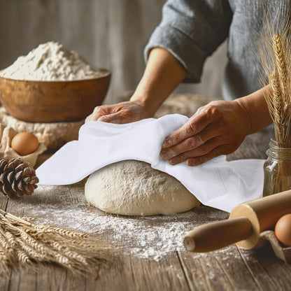 White Flour Sack Towels [12 Pack - 28 X 28 Inch] 100% Cotton | Tea Towels for Cleaning & Drying - Highly Absorbent Kitchen Dish Cloth3