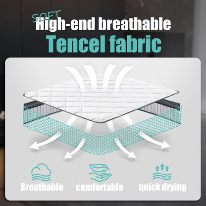 King Mattress 12 Inch King Size Mattress 80"*76"*12" Healthy Material Soft Comfortable Breathable Four-Sided Reinforcement Quiet Easy to Clean Vacuum Packed King Mattress White4