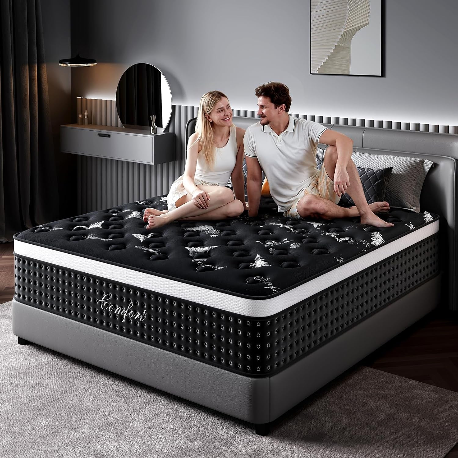 queen-mattress-12-inch-cooling-hybrid-bed-in-a-box-7-zones-individual-pocket-spring-mattress-queen-for-back-pain-relief-motion-isolation-fiberglass-free-certipur-us-365-night-trial