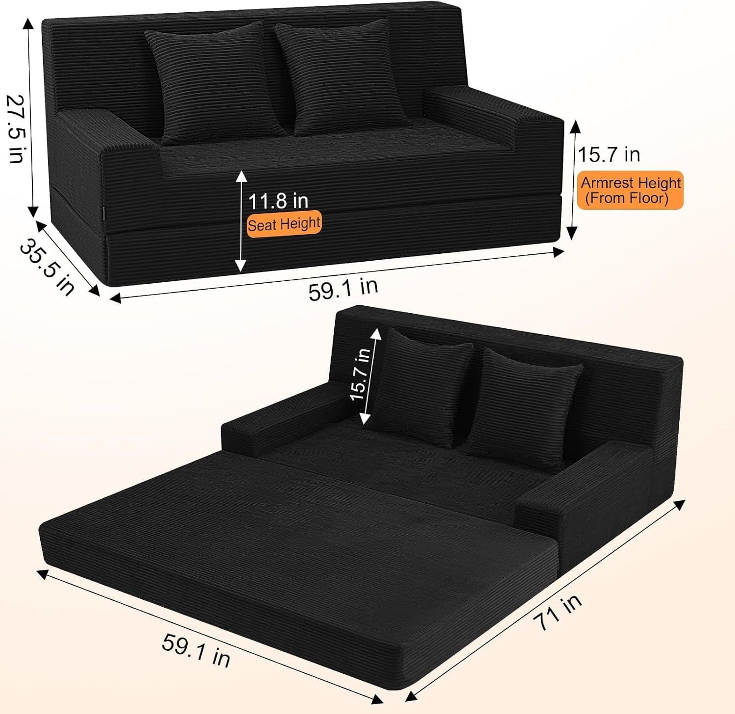 59-boneless-couch-bed-loveseat-futon-sofa-small-space-black