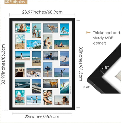 22X32 Collage Frame for 24 4X6 Photos Black3