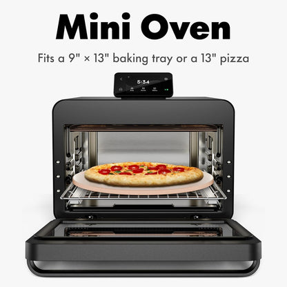 CHEF Iq Minioven Smart Toaster Oven Air Fryer Combo, 11-In-1 Countertop Convection Oven, Bake, Broil, Air Fry, Broil, Dehydrate, 1750W, 25 Qt Capacity, Fast Cooking with Touchscreen Controls – Black6