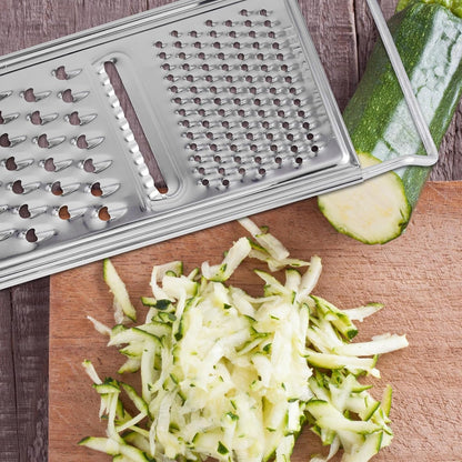 2Pcs Stainless Steel Multi-Function Vegetable Grater and Slicer Set, Handheld Kitchen Food Slicing Tool for Potato, Cucumber, Carrot, Suitable for Home Cooking and Meal Prep6