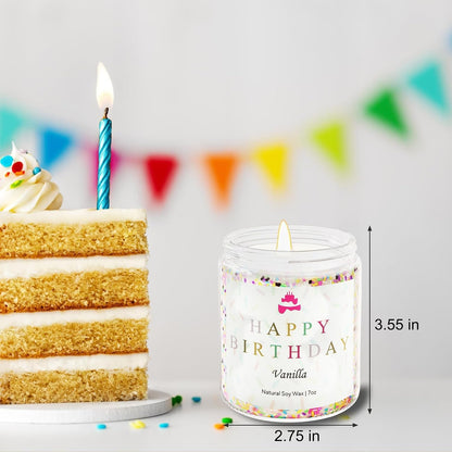 Happy Birthday Candle, Birthday Gifts for Women, Vanilla Soy Candles6