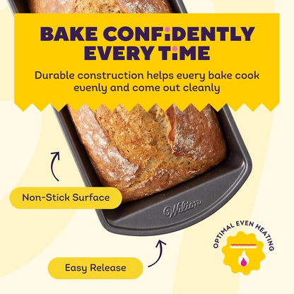 Gold Non-Stick Loaf Pan, Made without PFAS, 9 X 5 In. | Non-Stick Steel with Scratch-Resistant Coating, Resists Warping & Extended Handles, Dishwasher Safe, Perfect for Breads2