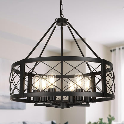 6-Light 22.5'' Farmhouse Chandelier for Dining Room Light Fixture1