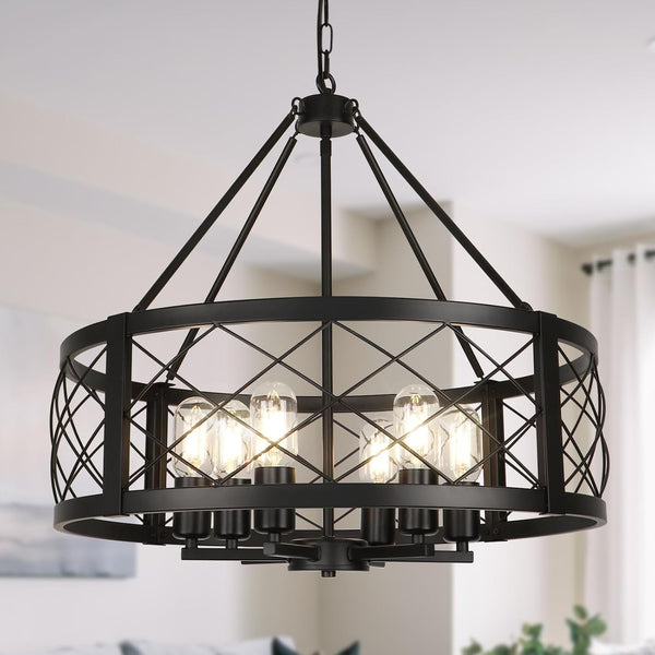 6-Light 22.5'' Farmhouse Chandelier for Dining Room Light Fixture1