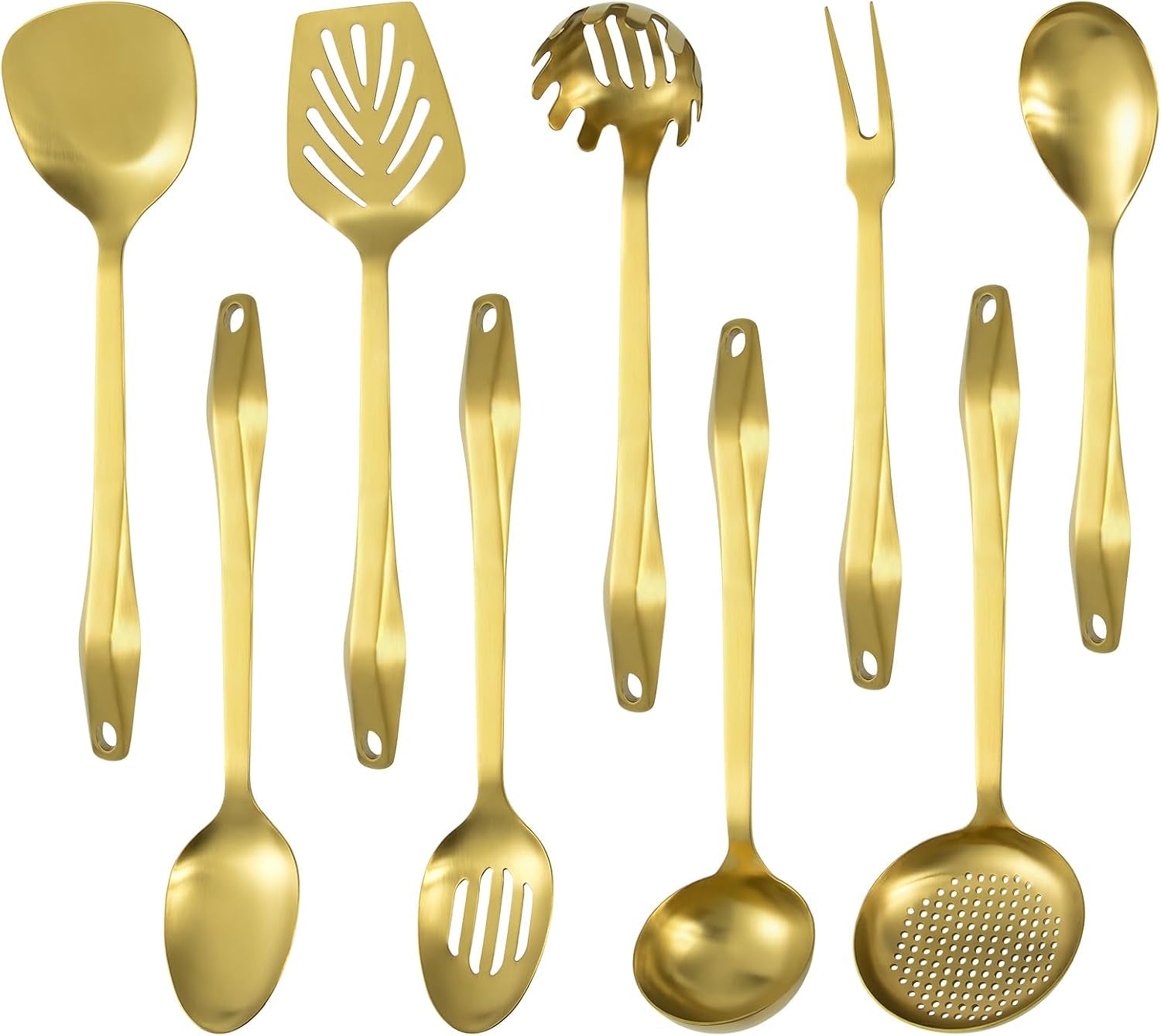 304-stainless-steel-kitchen-utensil-set-9pcs-cooking-utensils-metal-kitchen-utensil-spatula-sets-cookware-high-temperature-resistance-kitchen-tool-set-for-hanging-dishwasher-safe-gold