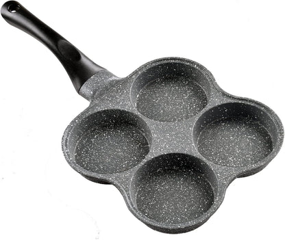 Rustless Egg Frying Pan | 4-Cup Nonstick Easy Clean Egg Cooker Omelet Pan for Breakfast Swedish Pancake, Plett, Crepe Pan Gas Stove and Other Stoves Cookware1