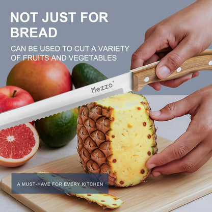 Serrated Bread Knife for Homemade Bread, High Carbon Steel Sourdough Knife Cutter for Slicing Bread, Bagels & Cake, Razor Sharp Premium 8-Inch Bread Cutting Knives with Gift Box7