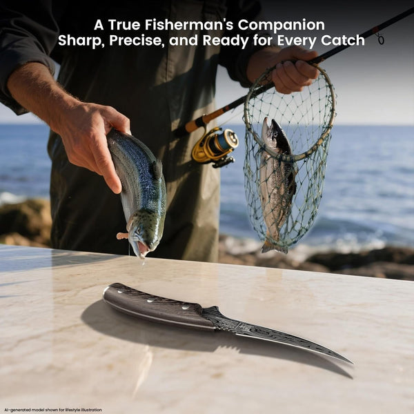 Fillet Knife for Fish, Razor Sharp 7.2 Inch Boning Knife6