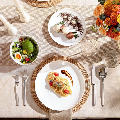 Bone China Dinnerware Set for 8, 24-Piece Plates and Bowls Set2