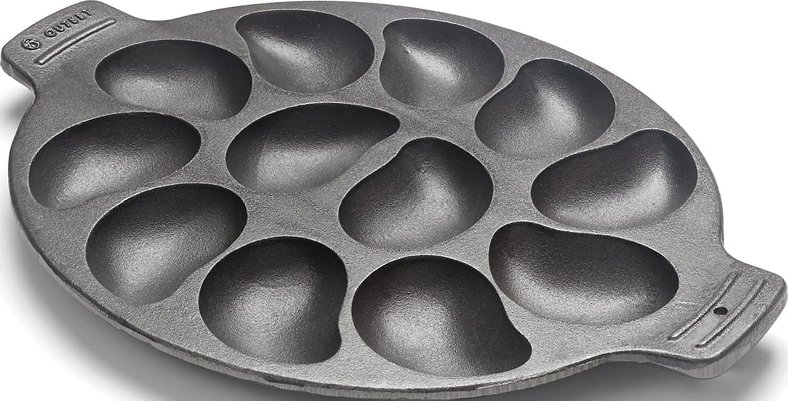 cast-iron-oyster-grill-pan-12-cavities-black-oyster-bbq-and-serving-pan-grill-serve-oysters-in-one-pan-12-capacity-oyster-tray-plate-oven-grill-stovetop-safe-durable-cast-iron-platter