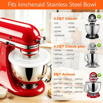 Stainless Steel Mixing Bowl 5 QT for Kitchenaid Tilt-Head Stand Mixer3