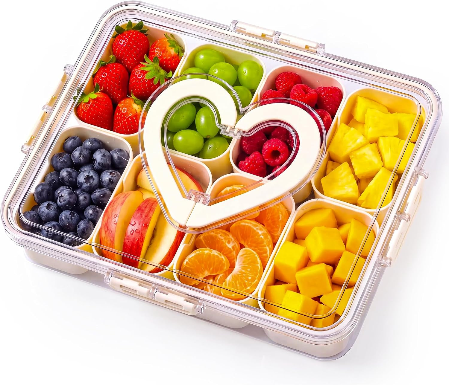 snackle-box-container-with-leakproof-lid-and-handle-8-compartment-divided-serving-tray-with-removable-containers-spill-proof-portable-snack-tray-for-kids-snacks-fruit-candy-nuts-picnic-parties
