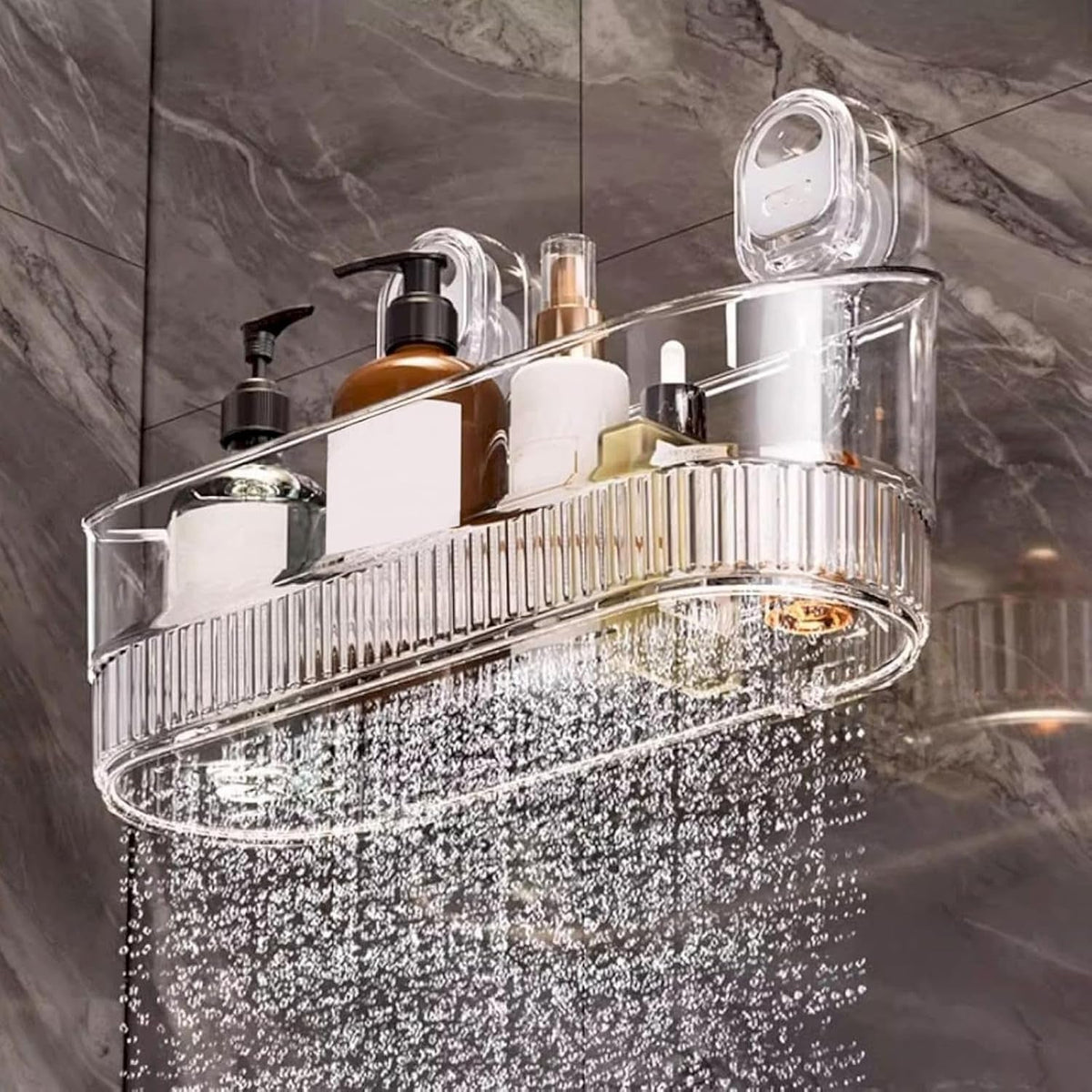 2026-new-no-drill-bathroom-suction-storage-box-large-capacity-strong-load-bearing-suction-cup-storage-rack-with-drain-holes-multi-functional-wall-mounted-organizer-for-home-bathroom-1-white