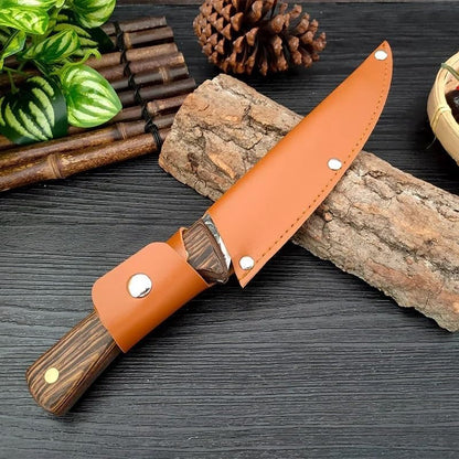 Meat Cleaver, 6 Inch Stainless Steel Boning Knives Forging Kitchen Chef Butcher Knives Slicing Fish Knife Wood Handle7