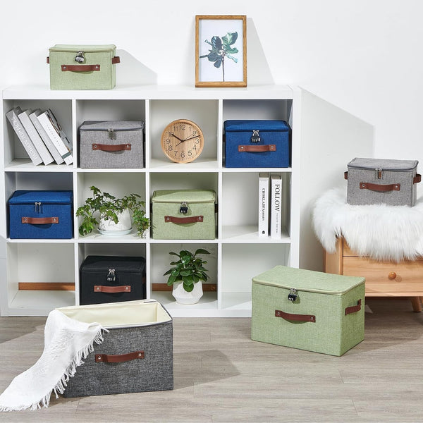 Lockable Storage Bins Box with Zipper Lid Combination Lock5