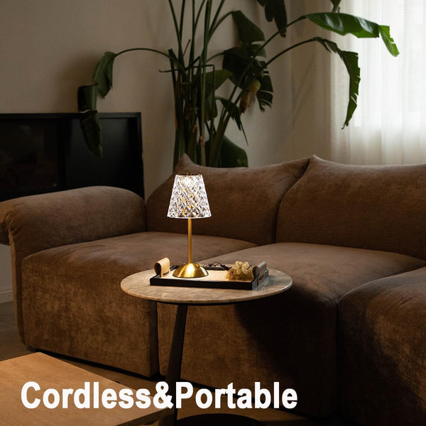 Set of 2 Rechargeable Cordless Table Lamps – 12 Inch Touch Control Desk Lamps, Battery Powered Small Night Light for Bedroom, Living Room, Home Office (Gold)5