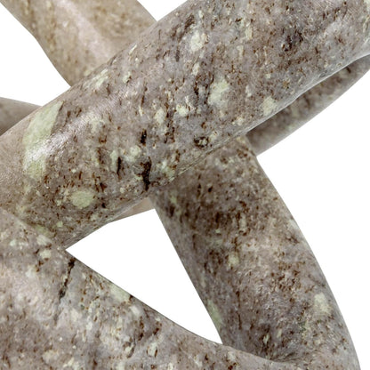 Creative Co-Op Modern Decorative Marble Link Knot, Beige3