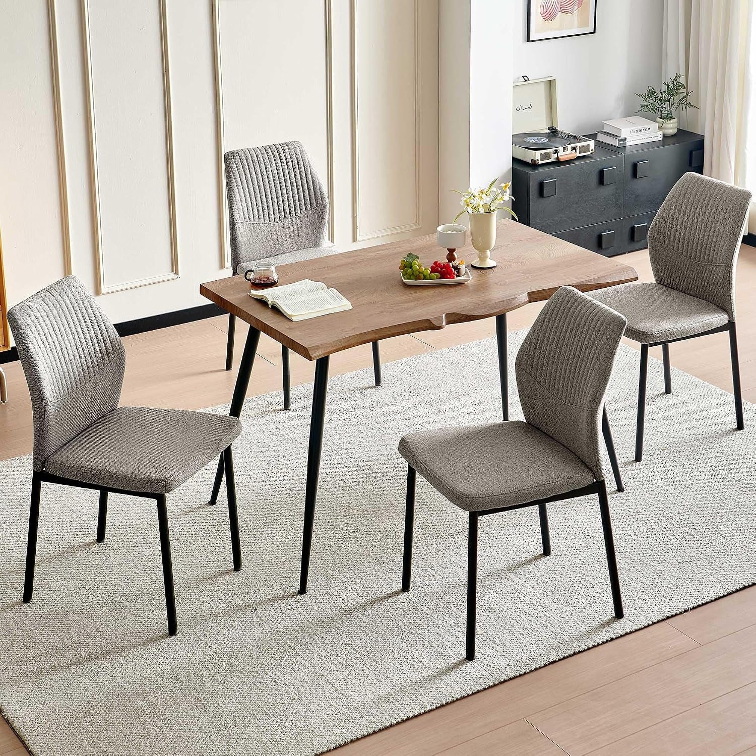 dining-table-set-for-4-modern-wood-irregular-rectangle-dining-table-linen-fabric-dining-chairs-4-table-and-chairs-set-of-4-for-kitchen-dining-room-light-brown