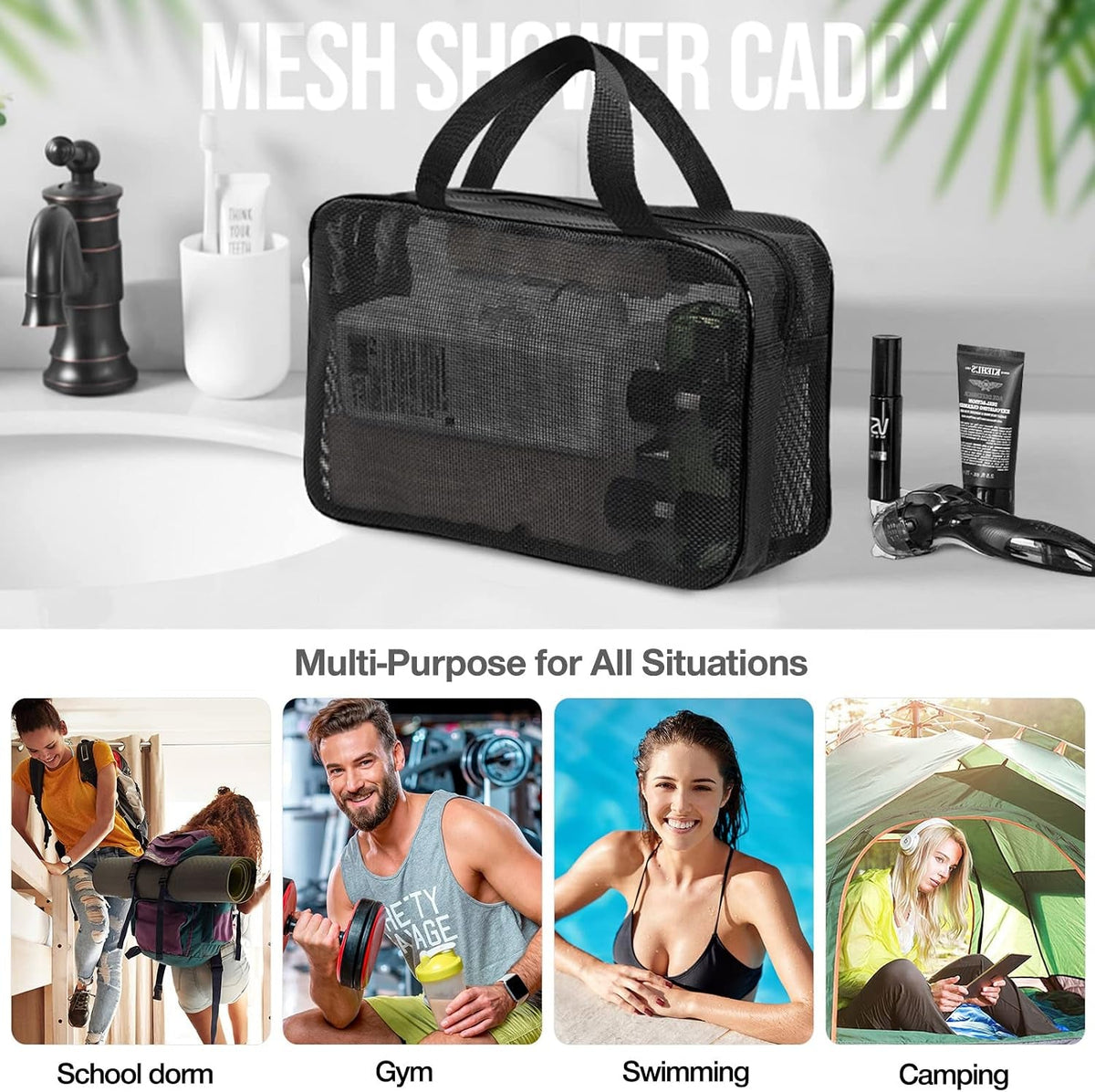 mesh-shower-caddy-mash-shower-bag-black-portable-mesh-accessories-organizer-tote-for-gym-college-dorm-room-black-large