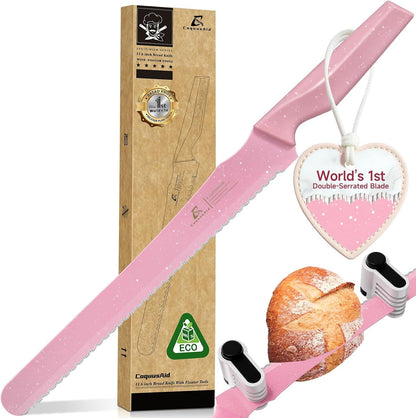 Bread Knife for Homemade Bread, World'S 1St Double Serrated Knife1