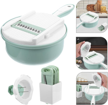 Multifunctional Portable Kitchen Grater Vegetable Slicer with Stainless Steel Blade and Abs Handle, for Efficient Grating and Peeling Random Color in Home6