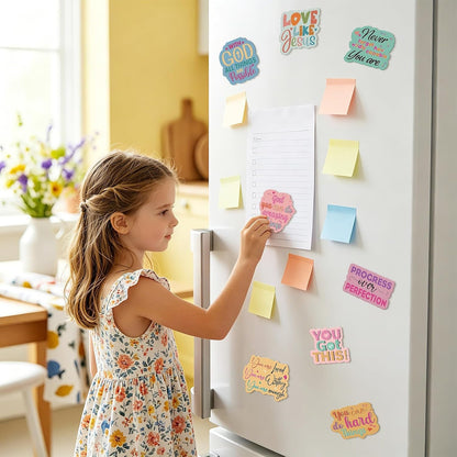 8 Pcs Inspirational Magnets for Fridge Cute Locker Magnets for Girls Christian Bible Verse Motivational Magnet Quotes for Classroom Whiteboard School Refrigerator Gymnastics Locker Accessories3