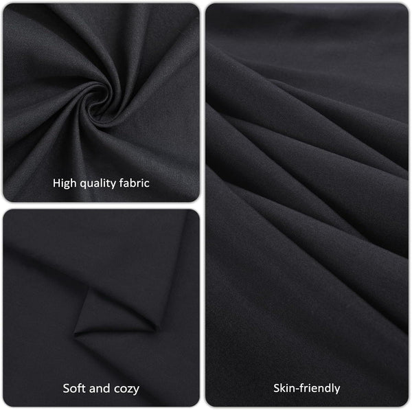8 Pack 60 X 102 Inch Black Tablecloths for 6 Foot Rectangle Tables | Wrinkle Resistant, Washable, Polyester Fabric, Rectangular Table Cloth for Dining Banquet Wedding Party4