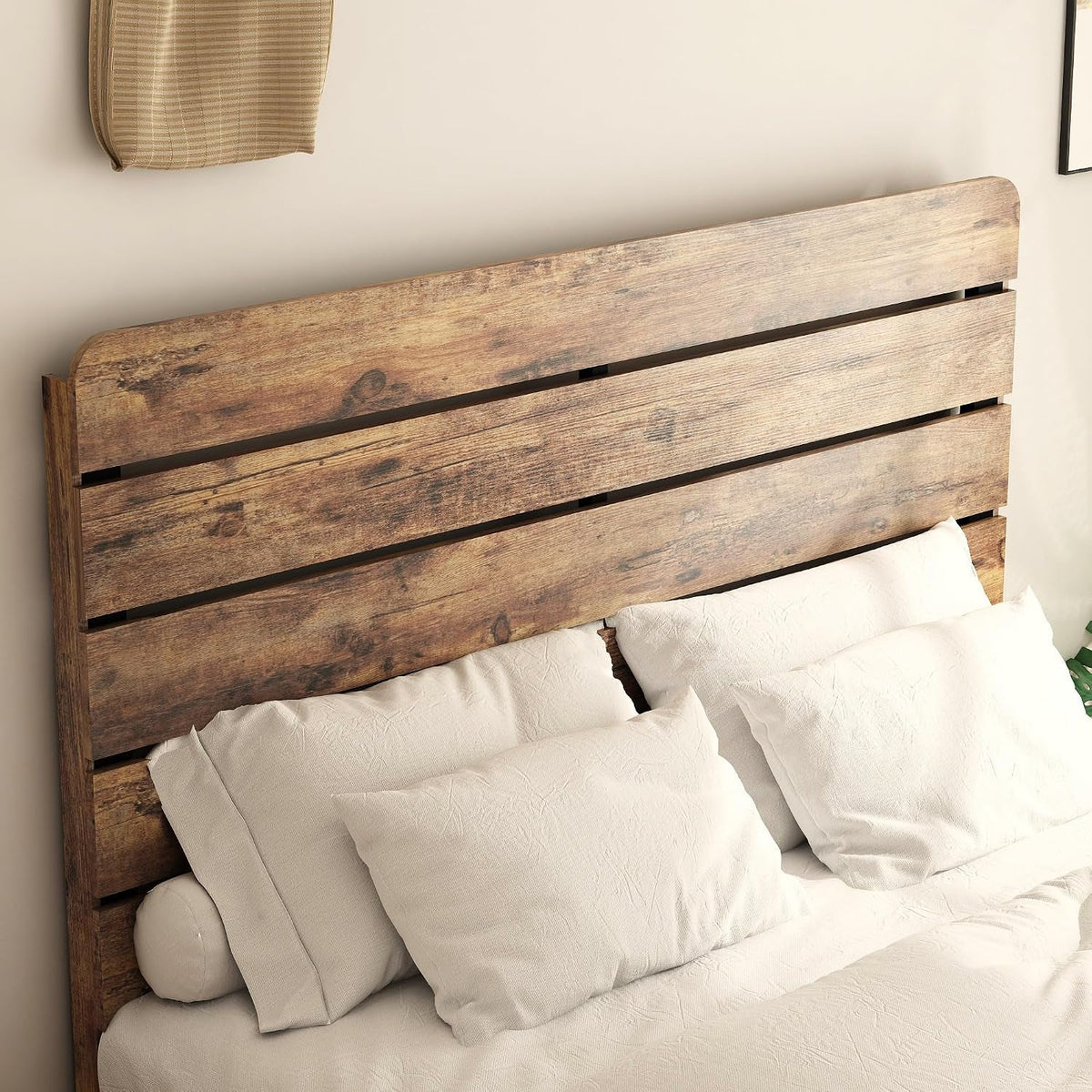 wooden-full-size-bed-frame-with-linear-headboard-rustic-platform