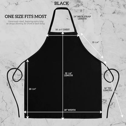 12 Pack Bib Apron - Unisex Black Aprons, Machine Washable Aprons for Men and Women, Kitchen Cooking BBQ Bulk (Pack of 12, No Pockets, Black)2