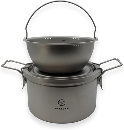 2000Ml Titanium Rice Cooker Pot with Locking Lid 67 Fl Oz, Grade 1 No Coating Pfas-Free, Inner Pot with Measurement Marks, Ultralight 589G Camping Cookware for Backpacking Home Kitchen8