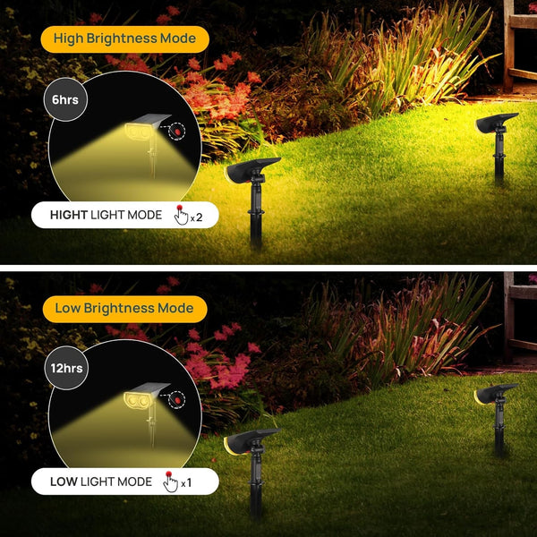 Solar Spotlights Outdoor Waterproof Dusk to Dawn Warm White 6 Pack4